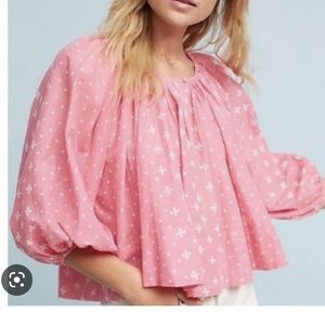 Anthropologie Balloon Sleeve Blouse